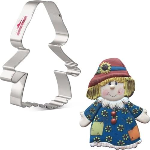 KENIAO Scarecrow Cookie Cutter - 12 x 9.1 CM - Fall/Autumn Biscuit Fondant Sandwich Bread Cutters - Stainless Steel
