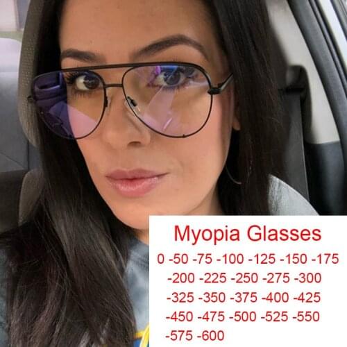 2021 Fashion Metal Computer Glasses Anti Blue Light Myopia Glasses Blocking Men Women Eyeglasses Gold Silver Spectacles Frame