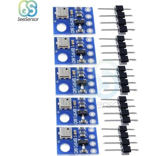 5Pcs GY-68 BMP180 GY68 Digital Barometric Pressure Sensor Board Module Compatible with BMP085 For Arduino