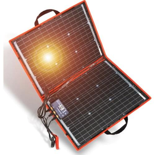 18V 80W Monocrystalline Folding Solar Kit With Controller Charge 12V For Home / Camping / RV Photovoltaic Solar Panel China