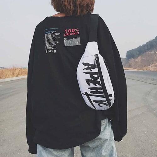 2020 New Waist Pack For Women Men Casual Shoulder Bag Fashion Canvas Messenger Bag Unisex Handbag Female Letter Chest Bags