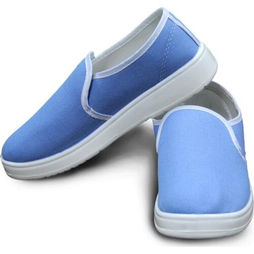 Canvas PU Anti-static Shoes Anti-dust Work Shoes Soft and Comfortable Thick Bottom Safety Shoes