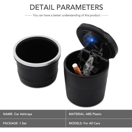 Car Ashtray Cigarette Smoke Holder Portable Storage Trash Bin Dust Garbage Home office Interior Ashtray Auto car Accessories