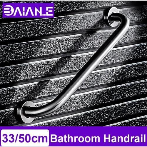Stainless Steel Bathroom Handrail Wall Mounted Bathroom Shower Anti Slip Handle Elderly Toilet Safety Rail Grab Bar Towel Rack