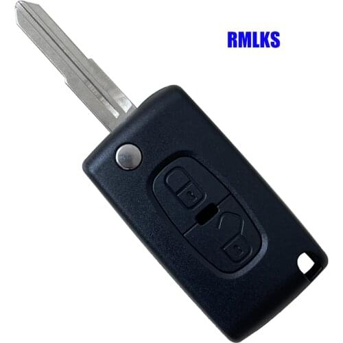 For Peugeot 4007 5008 Flip Remote Key Case 2 buttons Key Blade MIT11R For CITROEN C CROSSER C4 flip remote key shell fob