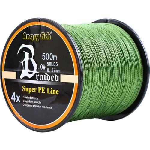 Fishing Line 500m/547yds 4 Braided Wire PE Fish Line Multifilament Endurance Line On For Carp HobbyLane Gear Army Green