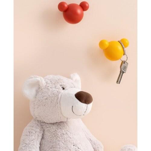 Bear home bathroom water can not fall umbrella backpack creative hole-free wall clothes cute hooks J05