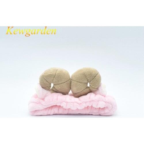 Kewgarden Girls cartoon hair accessories wash face hair with cute wool sheepfold hair ring 4pcs