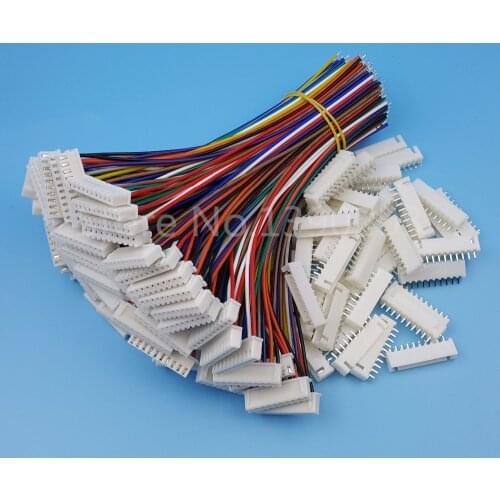 50Sets XH2.54 10Pin Single-End 15cm 24AWG Wire To Board Jumper Connector With Socket
