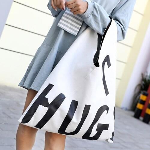 Top Brand Women Bags Bolso 2020 Fashion Womens Large Capacity Canvas Beach Handbag Stundent Shoulder Handbag Luxury Sac A Main