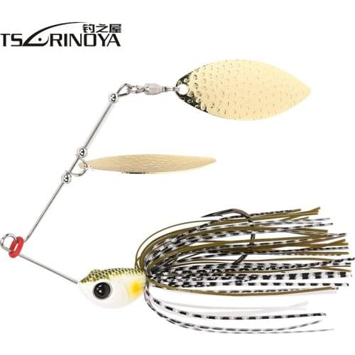 TSURINOYA Spinner Bait 12g/18g Isca Artificial Bait Jig Head Fishing Hook Blade Rubber Skirt Metal Lure Leurre Peche Pesca