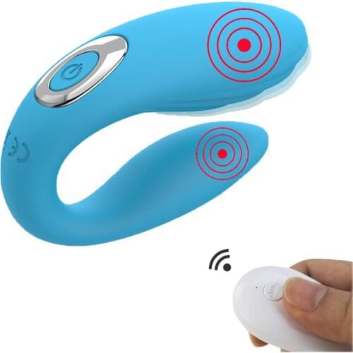 U Silicone Stimulator Double Vibrators Sex Toy for Woman Wireless Vibrator Adult Toys USB Rechargeable Dildo G Spot Sex Vibrator