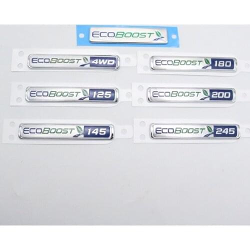 For Ford Fusion Edge Explorer Escape ECOBOOST 4WD 125 145 180 200 245 Emblem Badge Logo Rear Trunk Liftgate Decals
