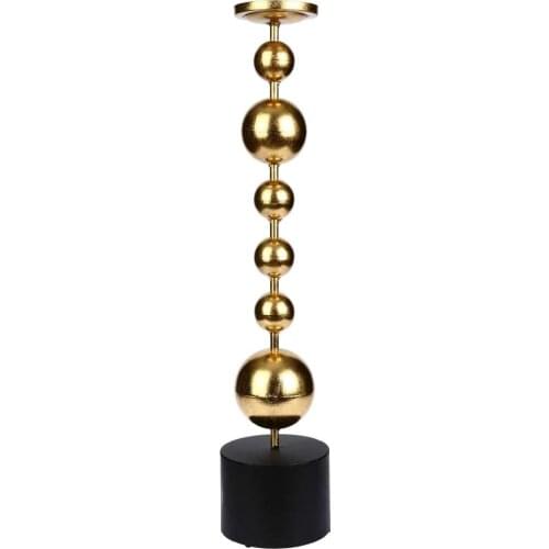 Vitale Gold Knotted Candle Holder AT0104-20 * 10.5 * 16.5CM