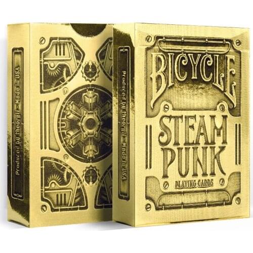 Bicycle Gold Steampunk Playing Cards Poker Size Deck Magic Cards Magic Props Close Up Magic Tricks for Professional Magician