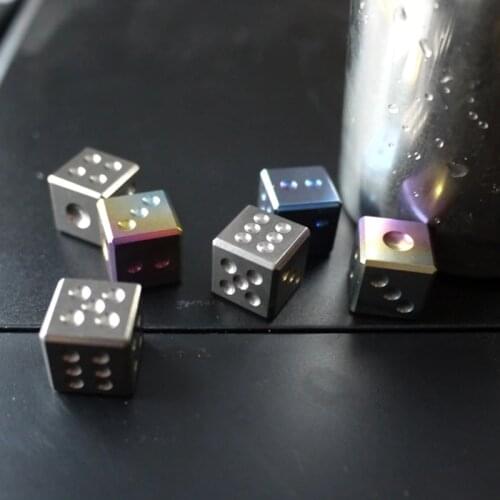 A31 Outdoor portable EDC titanium alloy TC4 dice beer ice town tool non-toxic health material 1 piece