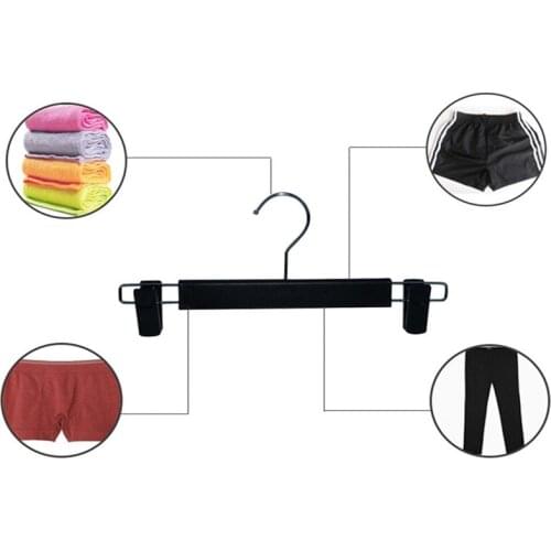 10Pcs Pants Skirt Hangers Non-Slip Trouser Stand Holder Hangers With 2 Adjustable