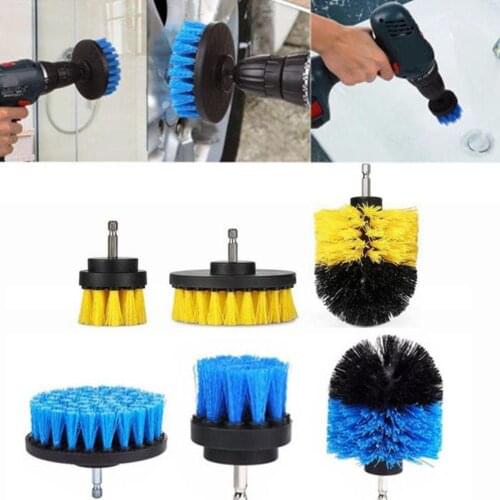 3pcs/Set Drill Scrubber Brush Car Kit Detailing Tile Cleaning Scrubber Cleaner Car Brushes RV Grout Tub Cleaning Kit Tool B C1J0