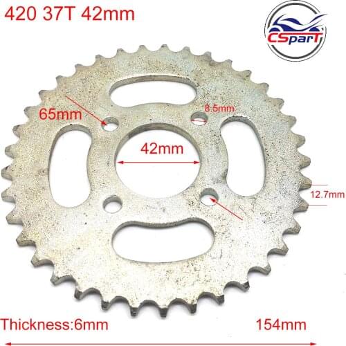 37 Tooth 420 42mm Rear Sprocket Pit Dirt Bike Parts ATV Go Kart 50CC 70CC 90CC 110CC 125CC 150CC