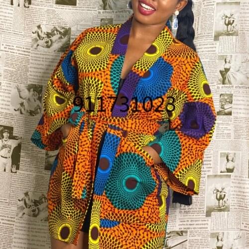 African Print Dresses for Women Dashiki Geometric Belt Femme Dress African Clothes Plus Size Retro Africa Christmas Robe