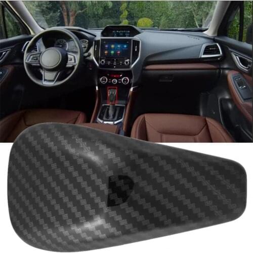 Car Carbon Fiber Gear Shift Knob Head Cover Sticker Trim Fit For Subaru Forester SK 2019 ABS Car Shift Knob Cover Trim