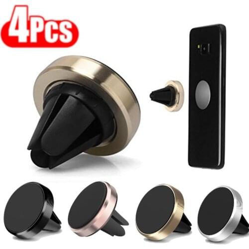 4PCS Magnetic Car Phone Holder Air Vent Mount Magnet Cell Phone Stand For iPhone 6 Samsung GPS Car Kit Bracket Support Universal