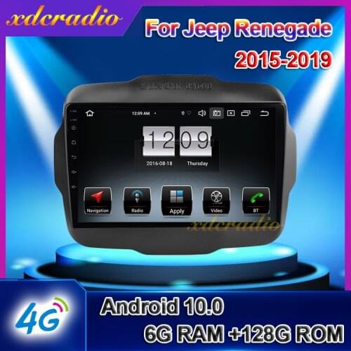 Xdcradio 10.1" Android 10.0 For Jeep Renegade Car Radio Automotivo Car Dvd Multimedia Player Auto GPS Navigation Stereo 4G 2015