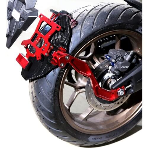 Real Carbon Fender Mudguard Splash Guard With Red License Plate For 2019-2020 Honda CBR650R CB650R