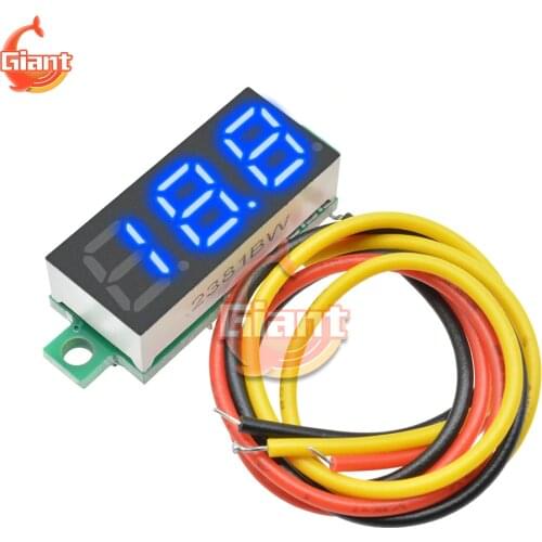 DC 0V-100V 0.28 inch LED Digital Voltmeter Voltage Meter Volt Detector Monitor Tester Panel Car 5V 12V 24V Red Green Blue Yellow