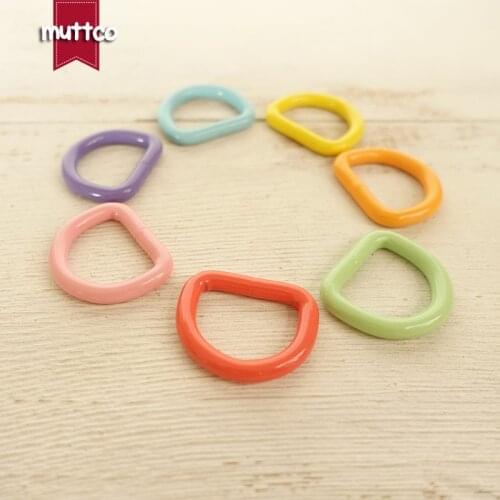 D ring buckle Non-Welded Dee Rings 20mm webbing sewing zinc alloy metal crafts D rings stoving varnish metal 7 colours