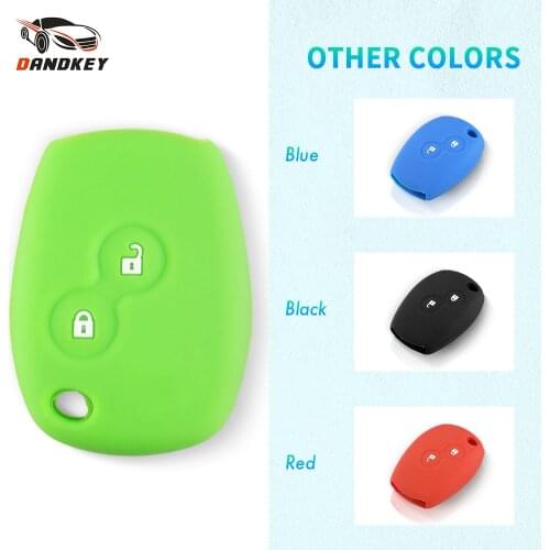 Dandkey Silicone Car Key Case For Renault Trafic Clio Kangoo Master Modus Twingo Duster Logan Sandero Remote Fob Key Cover