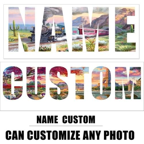 HUACAN 5D DIY Diamond Painting Photo Custom Name Full Square/Round Diamond Embroidery Picture Letter Mosaic Sale Decortion