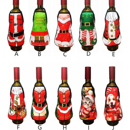 Mini Wine Bottle Apron Cover Birthday Wedding Anniversary Christmas Funny Gift Idea For Dinner BBQ Festive Holiday bar Decor