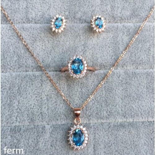 KJJEAXCMY boutique jewels 925 pure silver inlaid with natural sapphire pendant ring 2 sets stereo hollow new classic angel