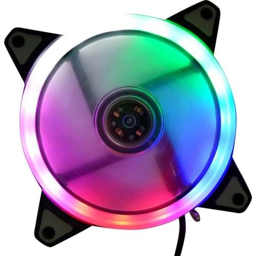 120mm LED Cooling Fan 12V 4Pin to 3Pin RGB Ultra Quiet Computer PC CPU Cooler RGB Fans PC Cooler Accessories кулер для ноутбука
