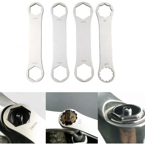Multi-function Stainless Steel Bike Bicycle Front Fork Axle Wrench Repair Tools Hand Professional Bicycle Cars Repair Tool Kits