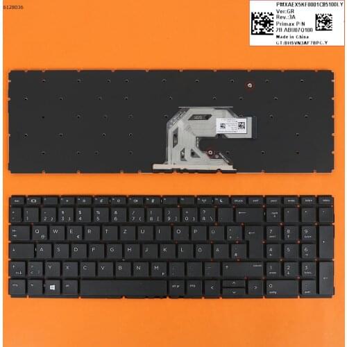 DE GR German QWERTZ New Replacement Keyboard for HP Probook 450 G6 455 G6 450R G6 Laptop NO Frame Black