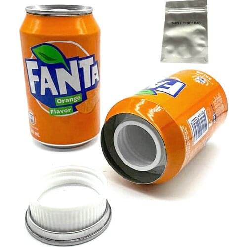 Stash Can Soft Drink Safe Can Diversion Safe Hidden box with a food grade smell proof bag