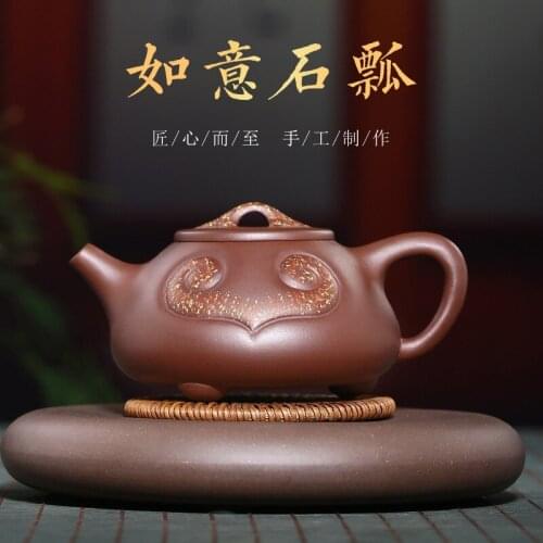 Ruyi stone are recommended by hand quality goods stranded teapot ore mud rain medium sand factory tea service agent
