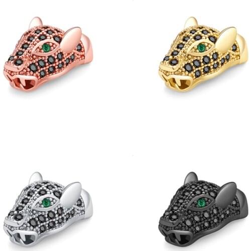 DIY Jewelry Black/Gold/Rose Gold Micro Pave CZ Cubic Zircon Metal High Quality Animal Accessories For Jewelry Making