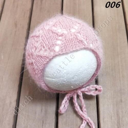 Newborn Hat Photography Props, Baby Fuzzy Diamond Beanie Mink Cap