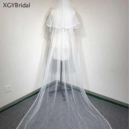 Bridal Headwear 3M With Comb Double Deck Elegant Generous Polyester Material Accessoires Mariage Wedding Veil Long