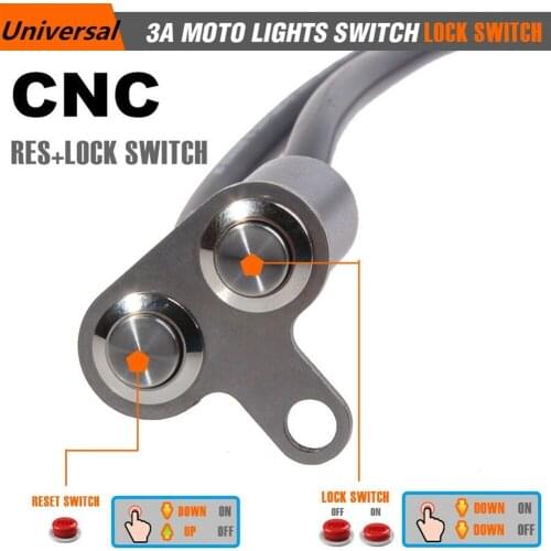Aluminum Alloy LED Motorcycle Switch ON-OFF Handlebar Adjustable Mount Waterproof Switches Button DC12V Fog Light