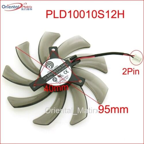 Free Shipping PLD10010S12H 12V 0.30A 95mm 2Pin VGA Fan For Gigabyte GeForce GTX 660 600 7750 TI Graphics Card Cooling Fan