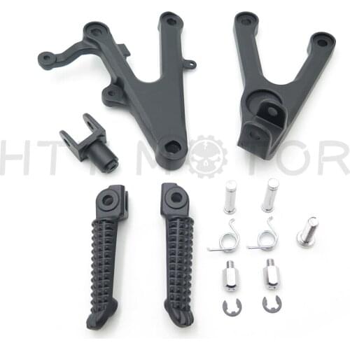 Aftermarket free shipping motorcycle parts Front Rider Footrest Foot Peg Bracket For 2003-2010 Yamaha R6 BLACK 2007 2008 2009
