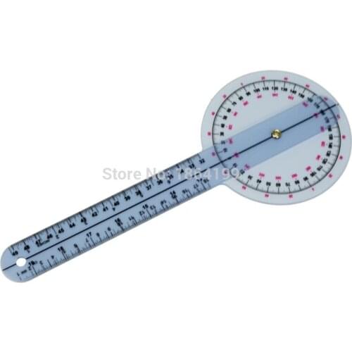 1pcs 0-300mm 12inch Goniometer plastic protractor Medical ruler angle ruler