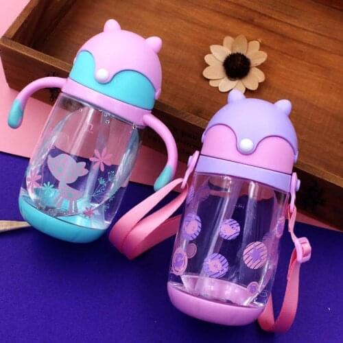1Pcs 300ml BPA Free Safe Leakproof Straw 3D Fox Cartoon Kids Camping Drinking Water Bottles Baby Space Sippy Bottle