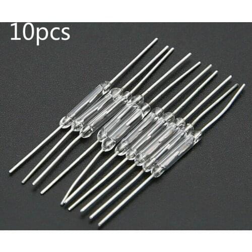 10pcs 100% brand new original reed switch induction reed switch 2X10MM glass white