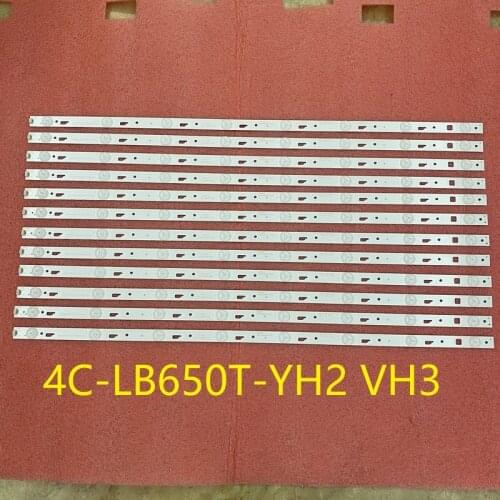 12 PCS/set LED blacklight strip for Thomson 65UA6606 L65E5800A 4C-LB650T-YH3 lvu650cc 4c-lb650t-vh3tcl_odm_650d30_3030c