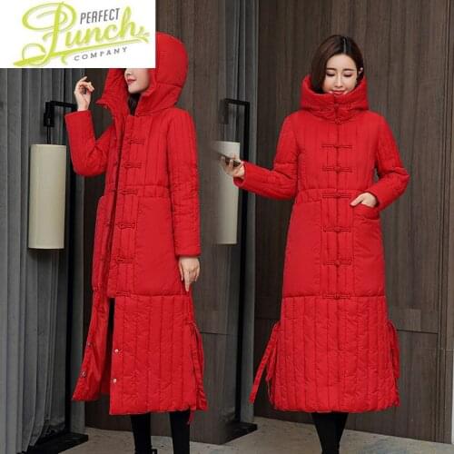 2021 Winter Jacket Women Womens Down Padded Jackets Long Woman Parkas Chinese Style Coat Female Chaquetas De Mujer LXR1217